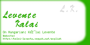 levente kalai business card